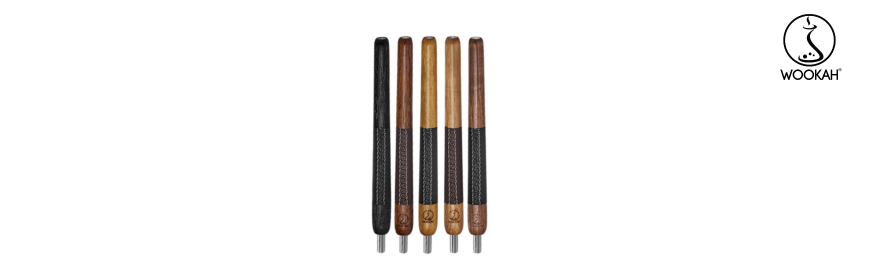 WOOKAH Mundstücke mit Leder - Premium Holz-Zubehör für Shishas